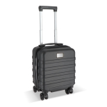 Compacte 14'' cabine-trolley met telefoonhouder in handvat kleur zwart tweede weergave