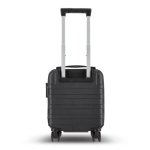 Compacte 14'' cabine-trolley met telefoonhouder in handvat kleur zwart derde weergave