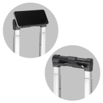 Compacte 14'' cabine-trolley met telefoonhouder in handvat kleur zwart zevende weergave