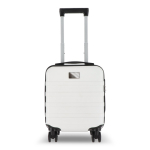 Compacte 14'' cabine-trolley met telefoonhouder in handvat kleur wit