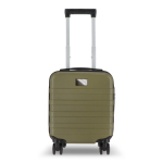Compacte 14'' cabine-trolley met telefoonhouder in handvat kleur olijfgroen