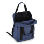 RPET-laptoprugzak met reflecterende strips 15,6'' kleur donkerblauw tweede weergave