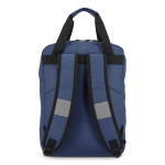 RPET-laptoprugzak met reflecterende strips 15,6'' kleur donkerblauw vierde weergave