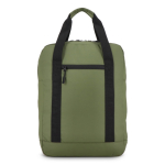 RPET-laptoprugzak met reflecterende strips 15,6'' kleur olijfgroen