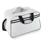 Ruime reis- en sporttas met korte en lange handgrepen 30L kleur wit/zwart tweede weergave