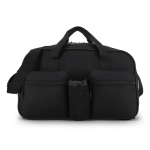 Sporttas van gerecycled PET met dubbele voorvakken 25L kleur zwart