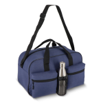 Sporttas van gerecycled PET met dubbele voorvakken 25L kleur donkerblauw tweede weergave