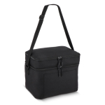 Koeltas met dubbel compartiment en korte handgrepen 12L kleur zwart