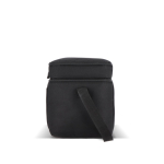 Koeltas met dubbel compartiment en korte handgrepen 12L kleur zwart achtste weergave