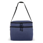 Koeltas met dubbel compartiment en korte handgrepen 12L kleur donkerblauw