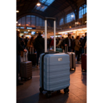 Cabinetrolley 18'' met 4 zwenkwielen en telefoonhouder kleur donkerblauw achtste weergave