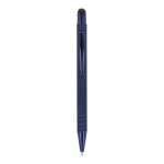 Balpen met stylus en metalen clip, blauwe inkt kleur donkerblauw tweede weergave