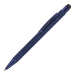 Balpen met stylus en metalen clip, blauwe inkt kleur donkerblauw derde weergave