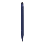 Balpen met stylus en metalen clip, blauwe inkt kleur donkerblauw vierde weergave