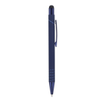 Balpen met stylus en metalen clip, blauwe inkt kleur donkerblauw vijfde weergave