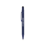 Balpen met stylus en metalen clip, blauwe inkt met afdrukgebied