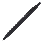 Gerecyclede aluminium pen met soft-touch, blauwe inkt kleur zwart derde weergave