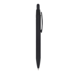 Gerecyclede aluminium pen met soft-touch, blauwe inkt kleur zwart vijfde weergave