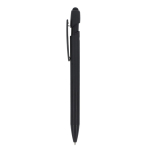 Gerecyclede aluminium pen met stylus, blauwe inkt kleur zwart