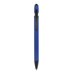 Gerecyclede aluminium pen met stylus, blauwe inkt kleur blauw tweede weergave