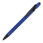 Gerecyclede aluminium pen met stylus, blauwe inkt kleur blauw derde weergave