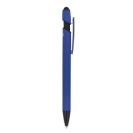 Gerecyclede aluminium pen met stylus, blauwe inkt kleur blauw vijfde weergave