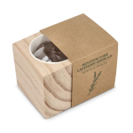 Lavendel kweekset met pot en kokossubstraat kleur naturel derde weergave