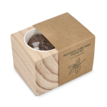 Kweekset voor munt met pot en kokossubstraat kleur naturel derde weergave