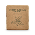 Basilicum kweekset met pot en kokossubstraat kleur naturel vierde weergave