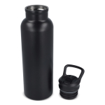 Roestvrijstalen thermofles met drinktuit en draaglus 500 ml kleur zwart zesde weergave