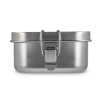 RVS lunchbox met lekdichte, hermetische deksel kleur zilver vierde weergave