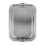 RVS lunchbox met lekdichte, hermetische deksel kleur zilver vijfde weergave