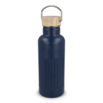 Thermosfles lekvrij met bamboe dop en handgreep 500 ml kleur donkerblauw