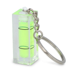 Sleutelhanger met waterpas voor sleutels en kleine klusjes kleur doorzichtig