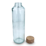 Fles van gerecycled glas met houten dop, in EU gemaakt 650ml kleur doorzichtig vijfde weergave