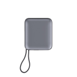 Powerbank met geïntegreerde kabels en snelladen 10.000mAh kleur donkergrijs tweede weergave