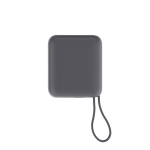 Powerbank met geïntegreerde kabels en snelladen 10.000mAh kleur donkergrijs derde weergave