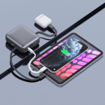 Powerbank met geïntegreerde kabels en snelladen 10.000mAh kleur donkergrijs zevende weergave