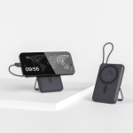 Powerbank met MagSafe voor draadloos opladen 10.000mAh kleur donkergrijs vierde weergave