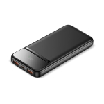 Compacte powerbank met snelladen en LED-display 10.000mAh kleur zwart