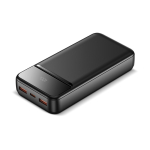 Compacte powerbank met snelladen en LED-display 20.000mAh kleur zwart