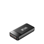 Compacte powerbank met snelladen en LED-display 20.000mAh met afdrukgebied