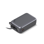 Compacte powerbank met snelladen en LED-scherm 30.000mAh kleur donkergrijs