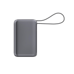 Compacte powerbank met snelladen en LED-scherm 30.000mAh kleur donkergrijs tweede weergave