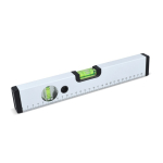 Waterpas met schaal tot 30 cm met dubbele luchtbel kleur wit