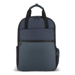 Ideale reisrugzak met trolleyband en handgrepen kleur donkerblauw tweede weergave