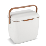 Compacte lekvrije koelbox voor drankjes en snacks 8 L kleur wit