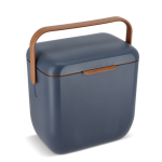 Compacte lekvrije koelbox voor drankjes en snacks 8 L kleur donkerblauw
