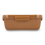 Ruime lunchbox met deksel en veilige sluiting Sagaform kleur bruin derde weergave