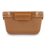 Ruime lunchbox met deksel en veilige sluiting Sagaform kleur bruin vierde weergave